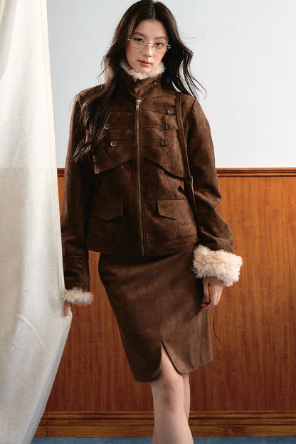 Suede Short Jacket