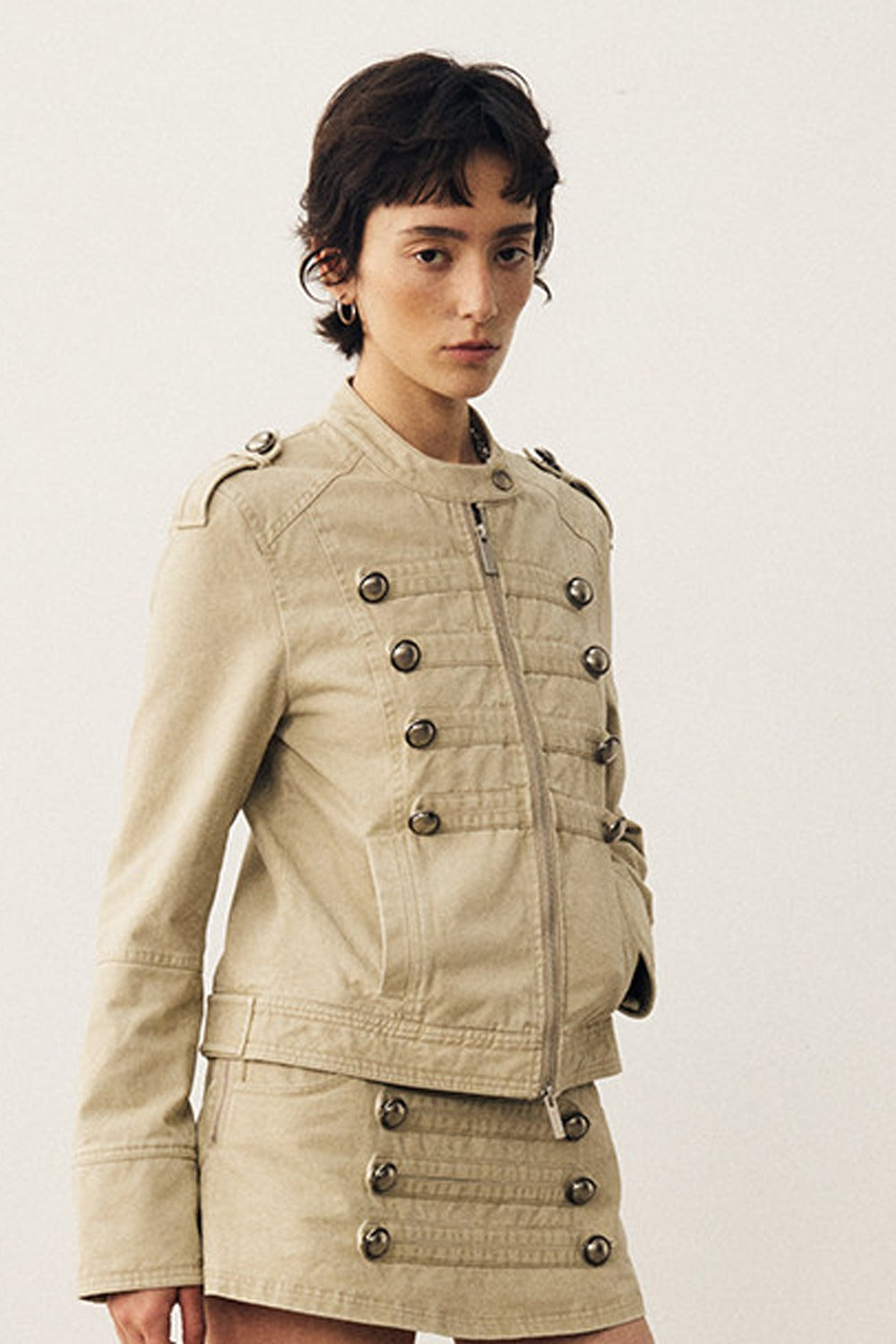 Retro Washed Double-Breasted Jacket