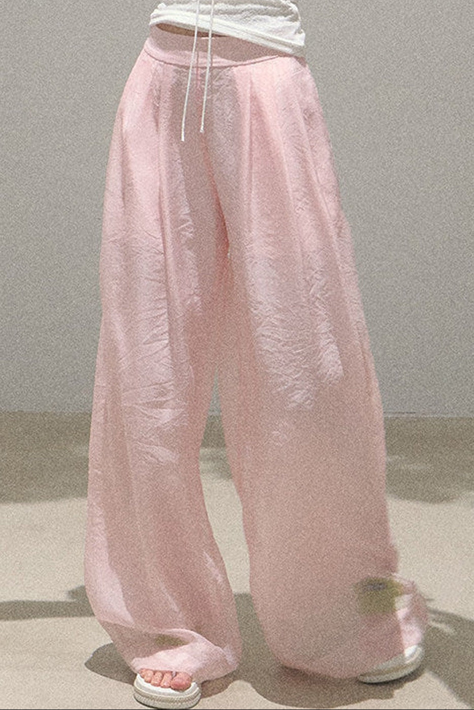 Old-Money-Netz-Hose mit weitem Bein