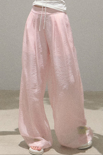 Old-Money-Netz-Hose mit weitem Bein