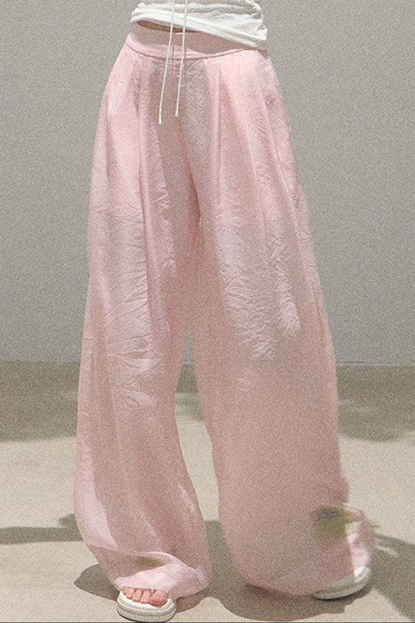 Old Money Mesh Wide-Leg Pants