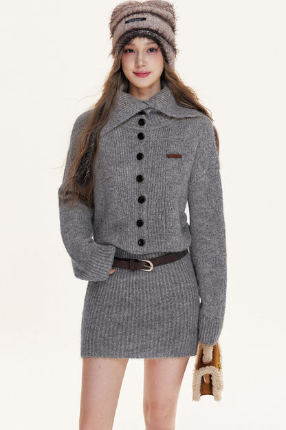 Long Sleeve Body-Hugging Knit Dress