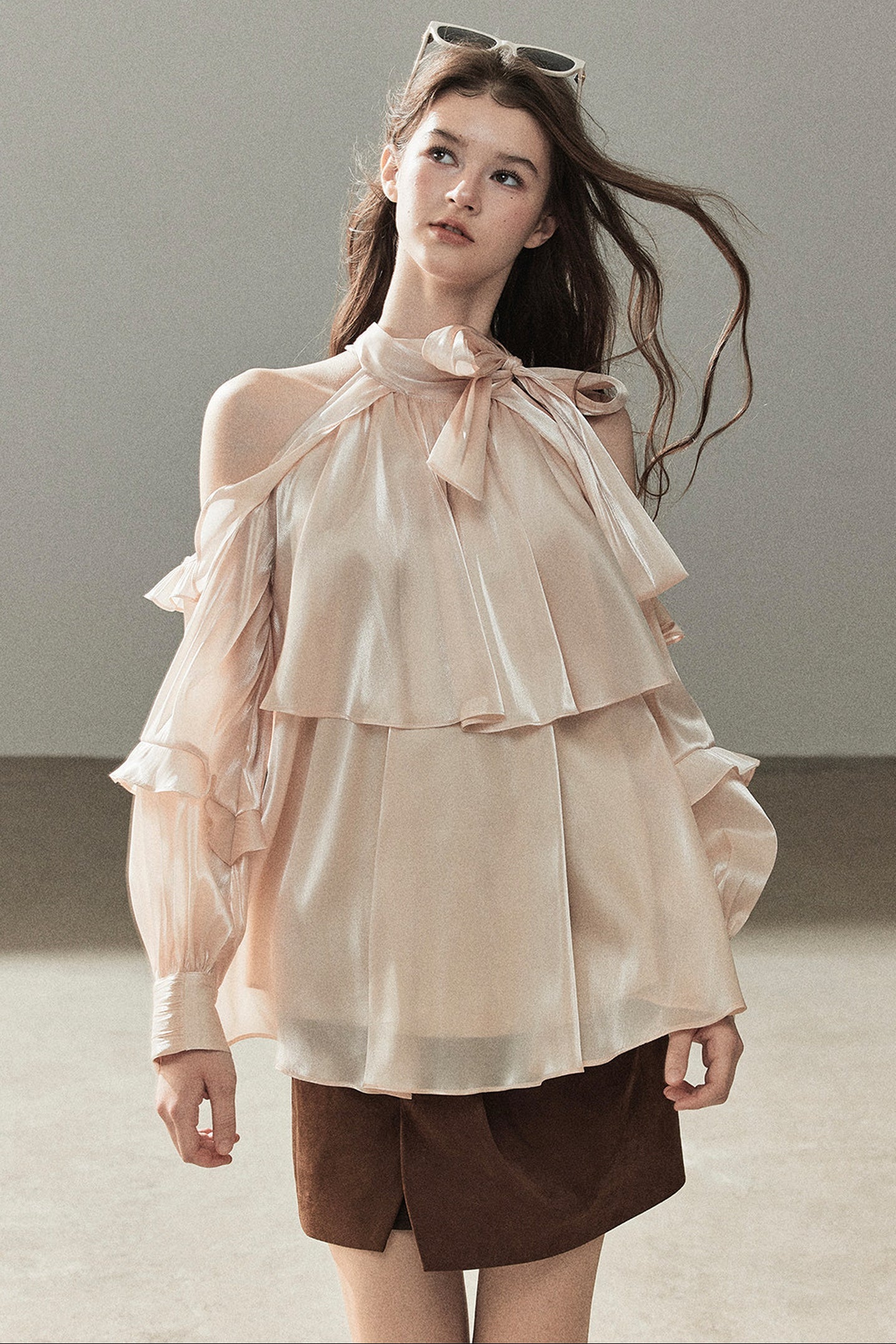 Pearl Luster Satin Blouse