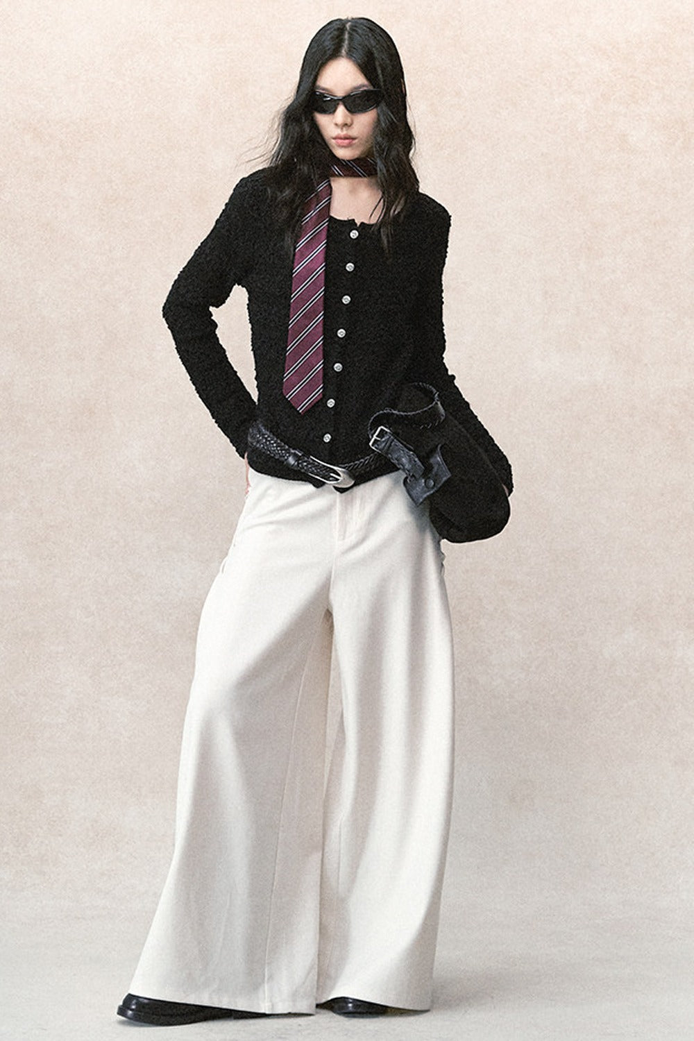 Genesis cardigan trasparente a maglia