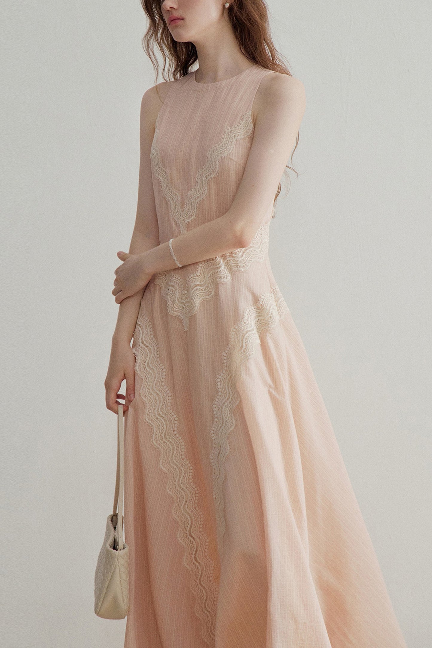 Elegant Lace Halter Dress