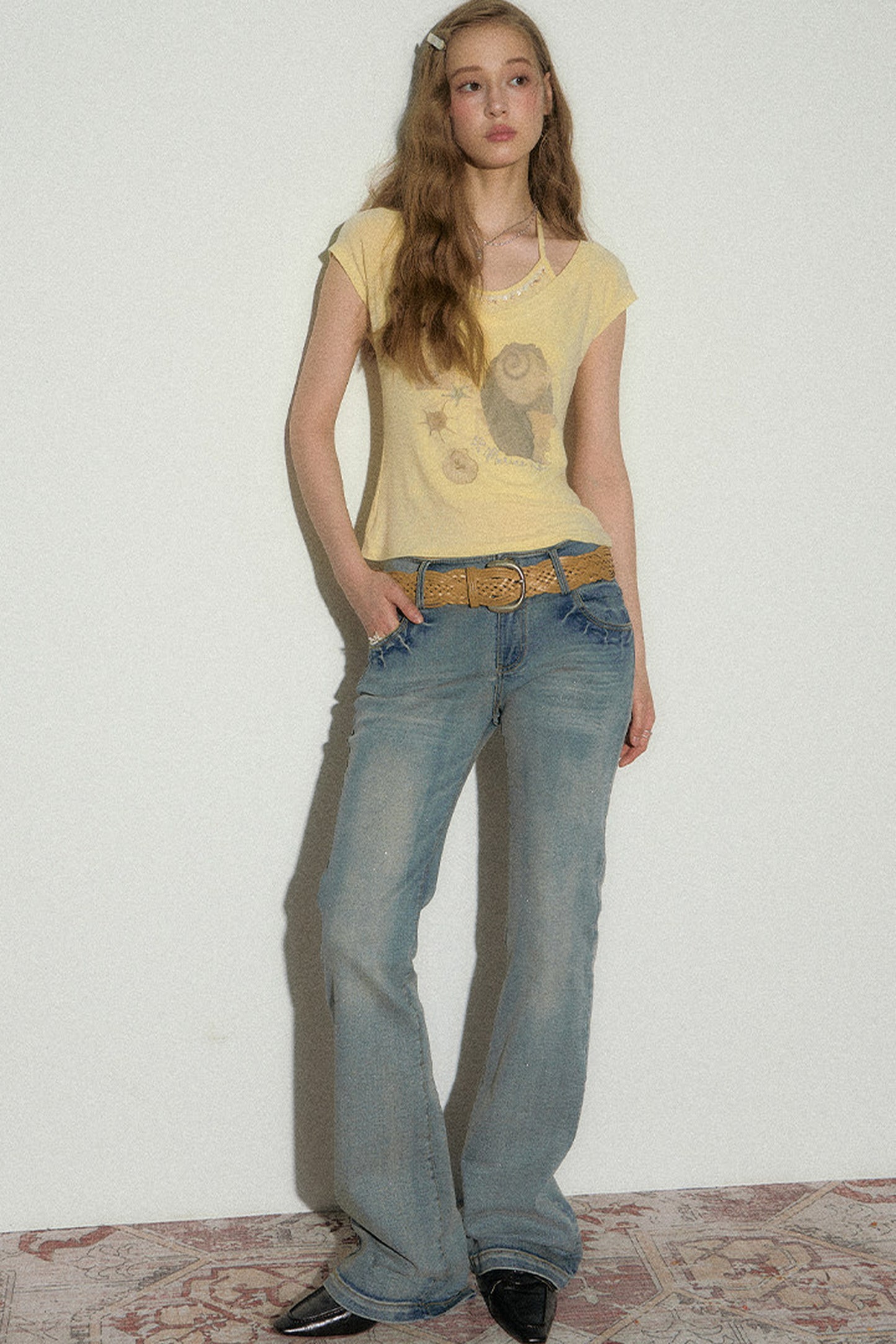 Seashell V-Neck Printed Top