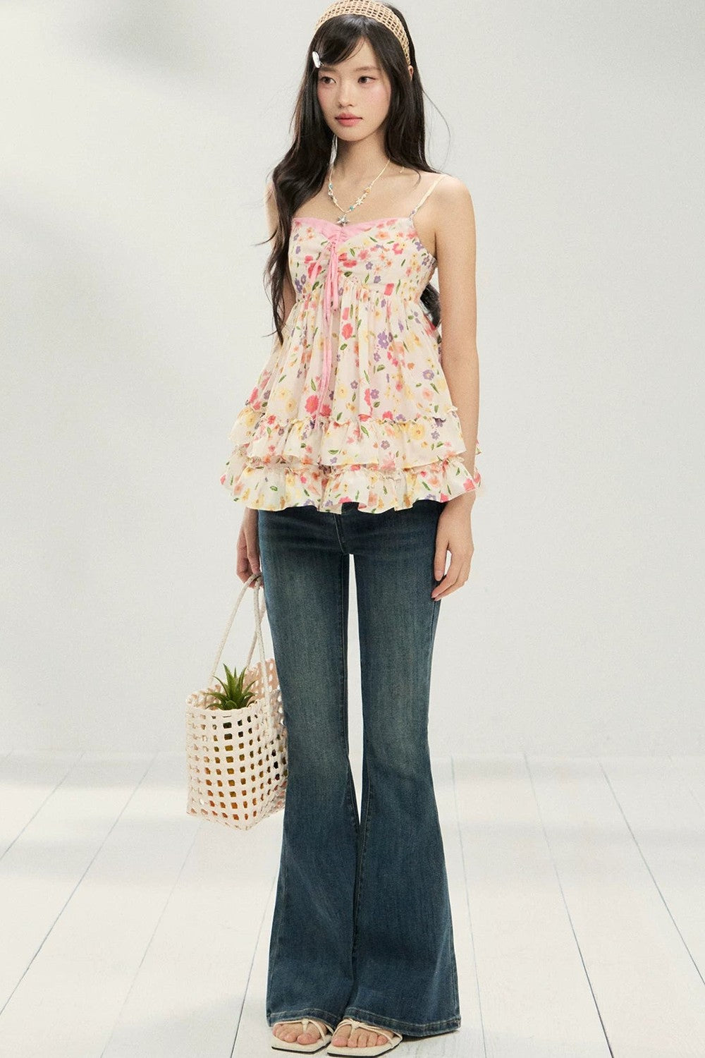 Low-Waisted Flared Pants