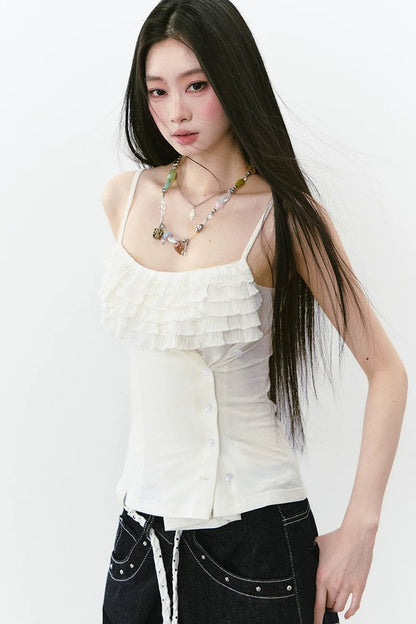 Multi-Layered Ruffled Camisole Top