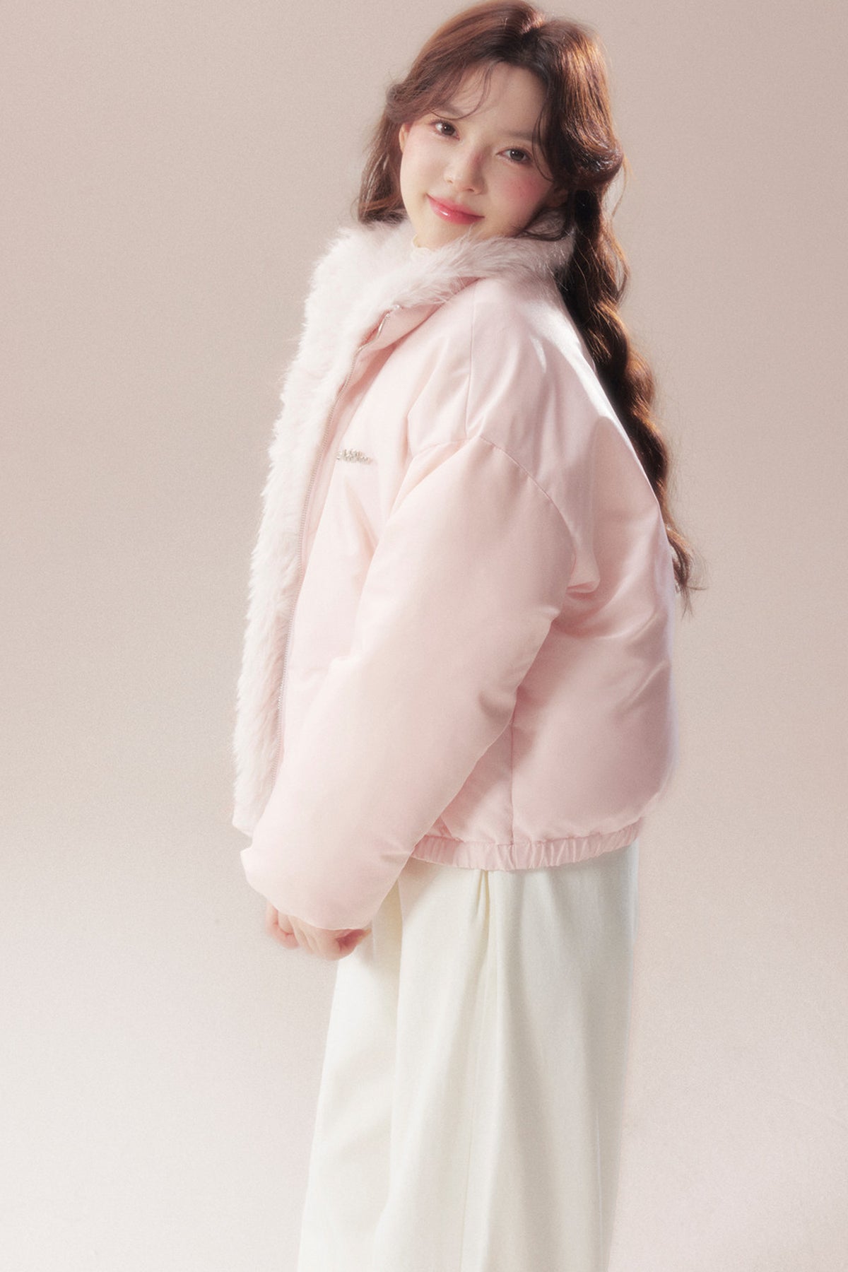Patchwork Plush Down Jacket