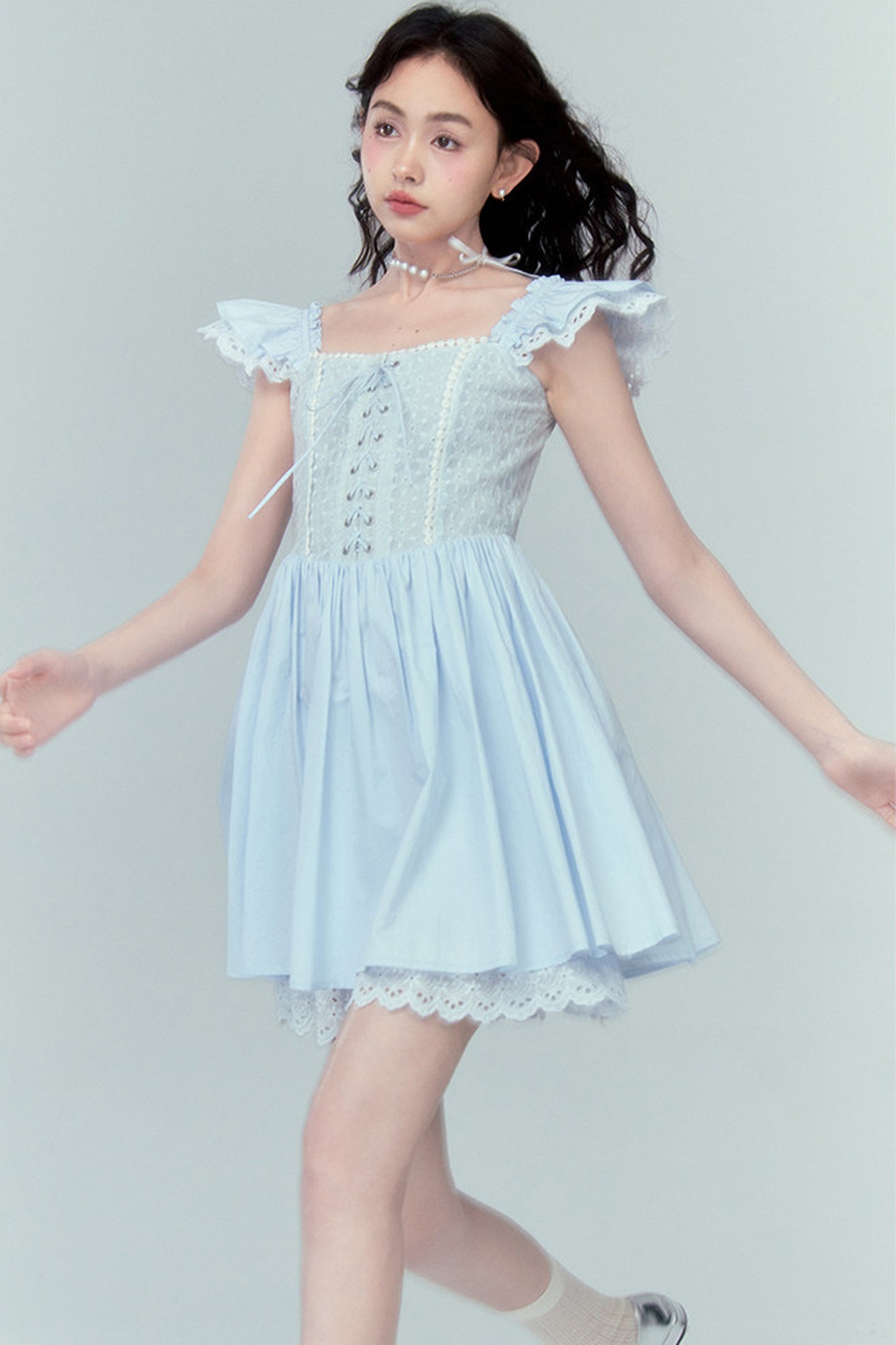Jacquard Lace Patchwork Dress