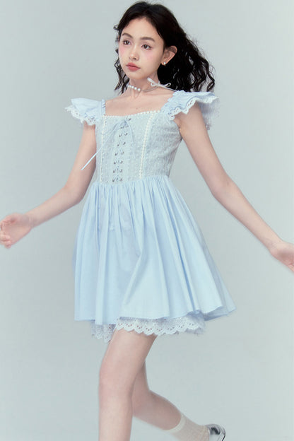 Jacquard Lace Patchwork Dress