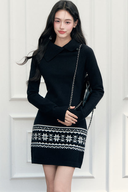 Fair Isle Knit Bodycon Dress