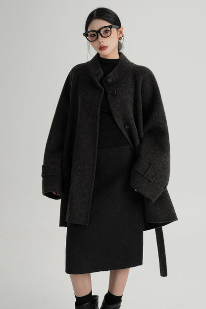 Mid-Length Double-Sided Wool Coat
