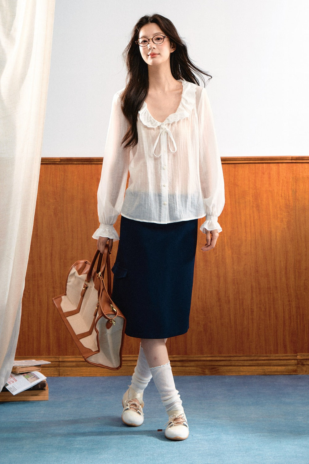 Chiffon Ruffled Blouse