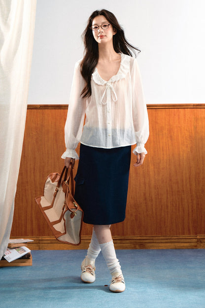 Chiffon Ruffled Blouse