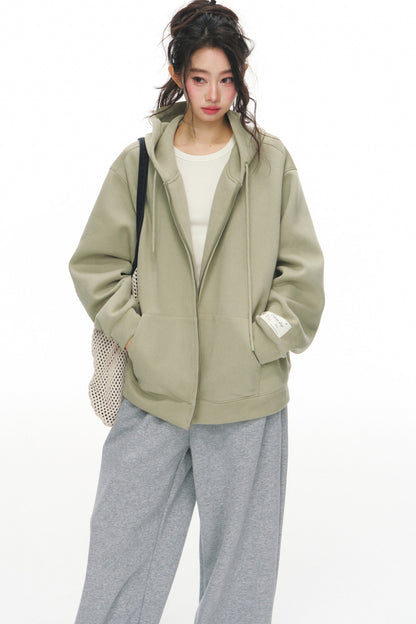 Loose Zip-Up Hoodie