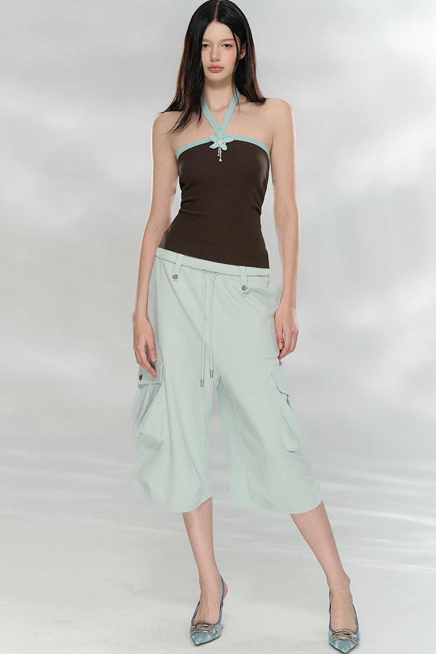 Hand-Woven Patchwork Halter Top