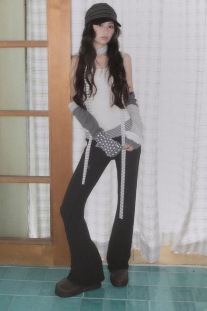 High-Waisted Striped Flared Pants