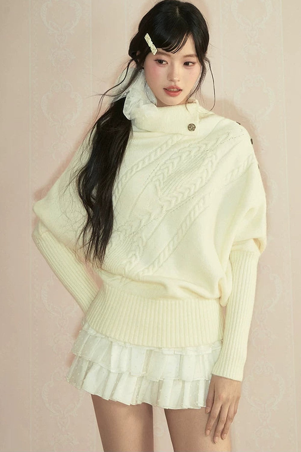 Retro Twist Knit Sweater