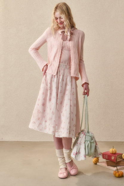 Ribbon Soft Wool Knit Cardigan