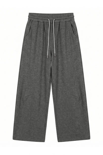 Knit Scarf Sweatshirt and Sweatpants Set-Up