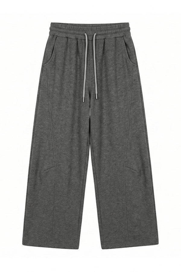 Knit Scarf Sweatshirt and Sweatpants Set-Up