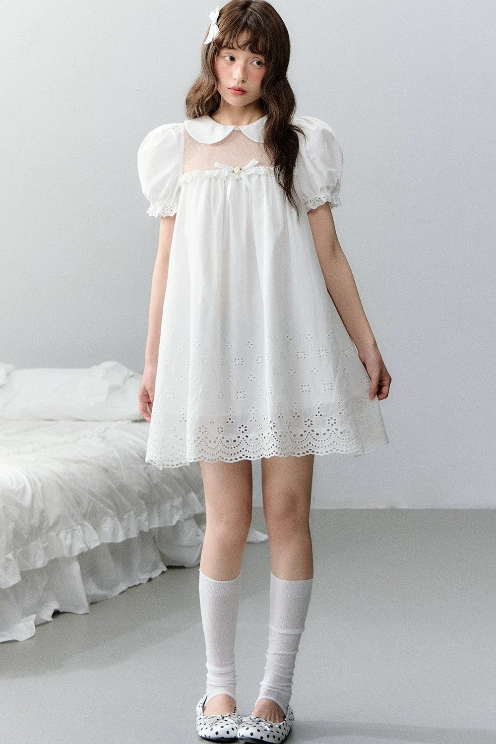 White Angel Embroidery Dress