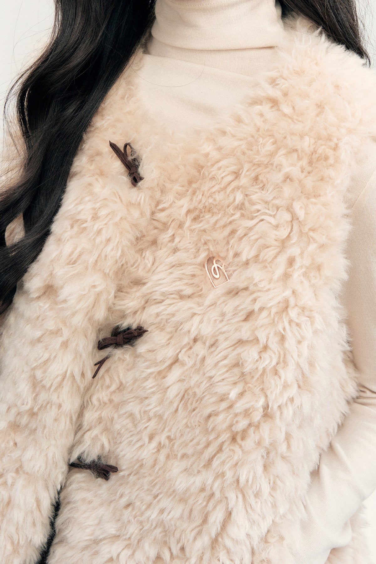 Warm Furry Lamb Wool Vest