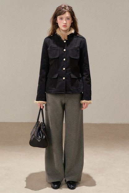 Stand-Collar Cotton Jacket