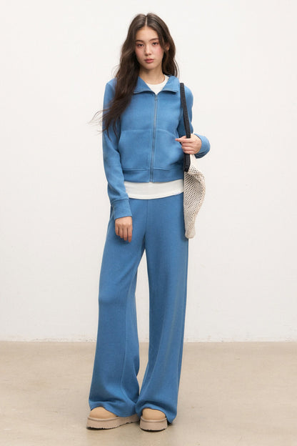 Zip Sweatshirt Jacket and Pants Set-Up