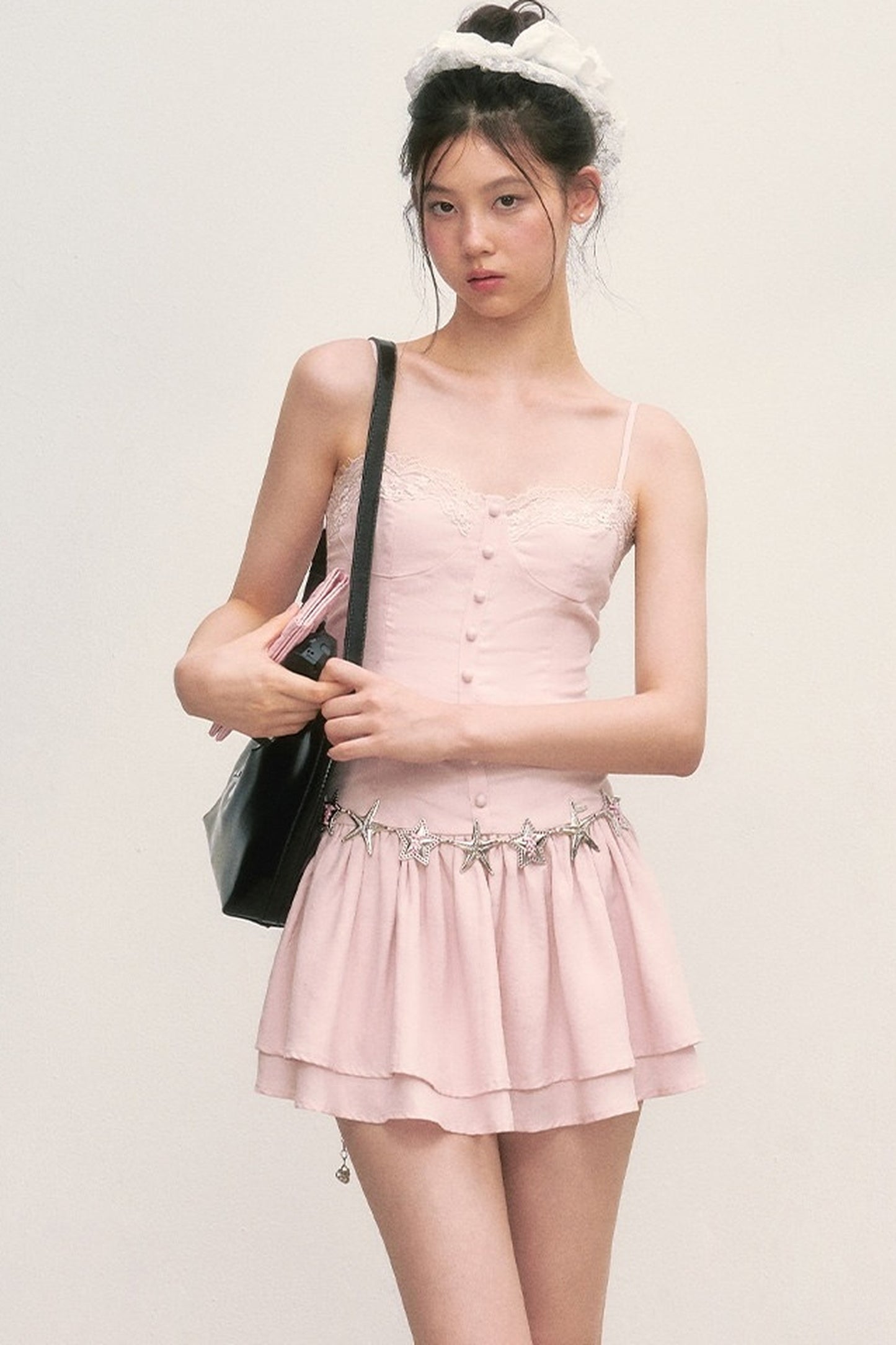 Ballet-Style Pink Suspender Dress