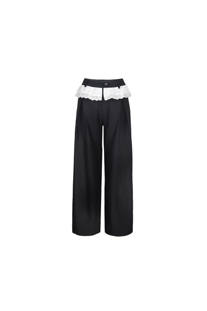 Black Knit T-Shirt and Pants Set-Up