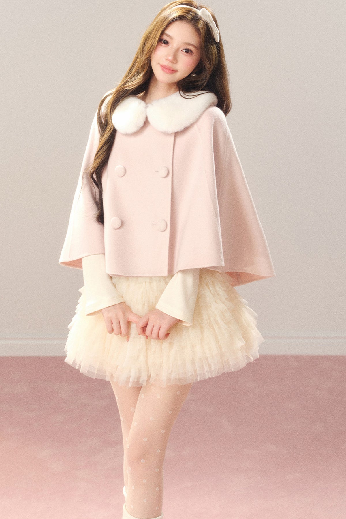 Cream Princess Multi-Layered Tulle Dress
