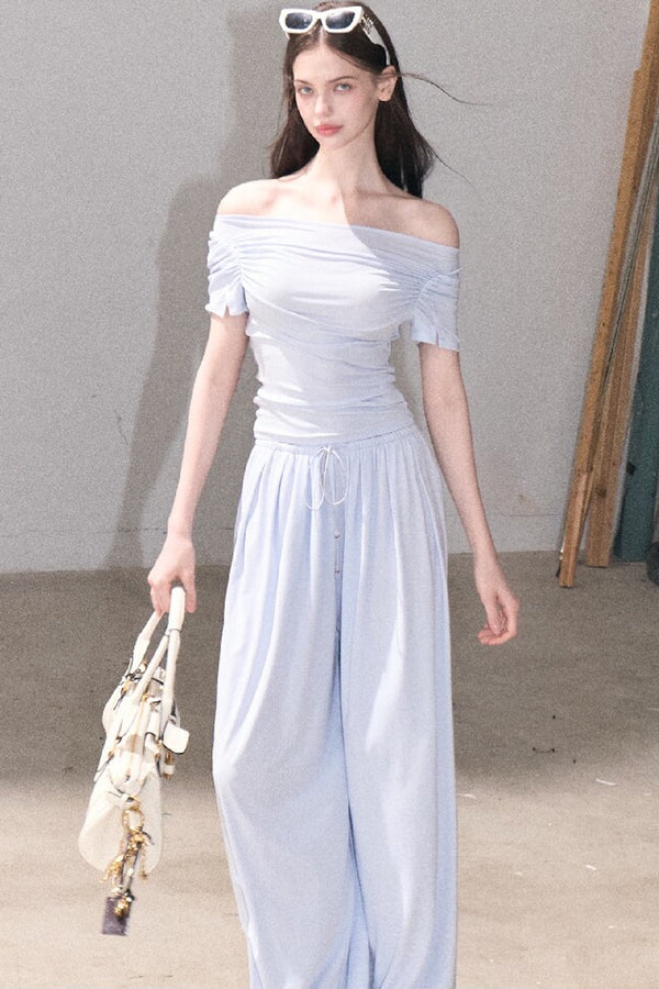 Lyocell Off-Shoulder Two-Piece Set-Up