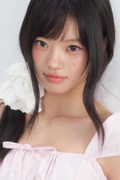 Pink Pleated Square-Neck Shirt and White Pants Set