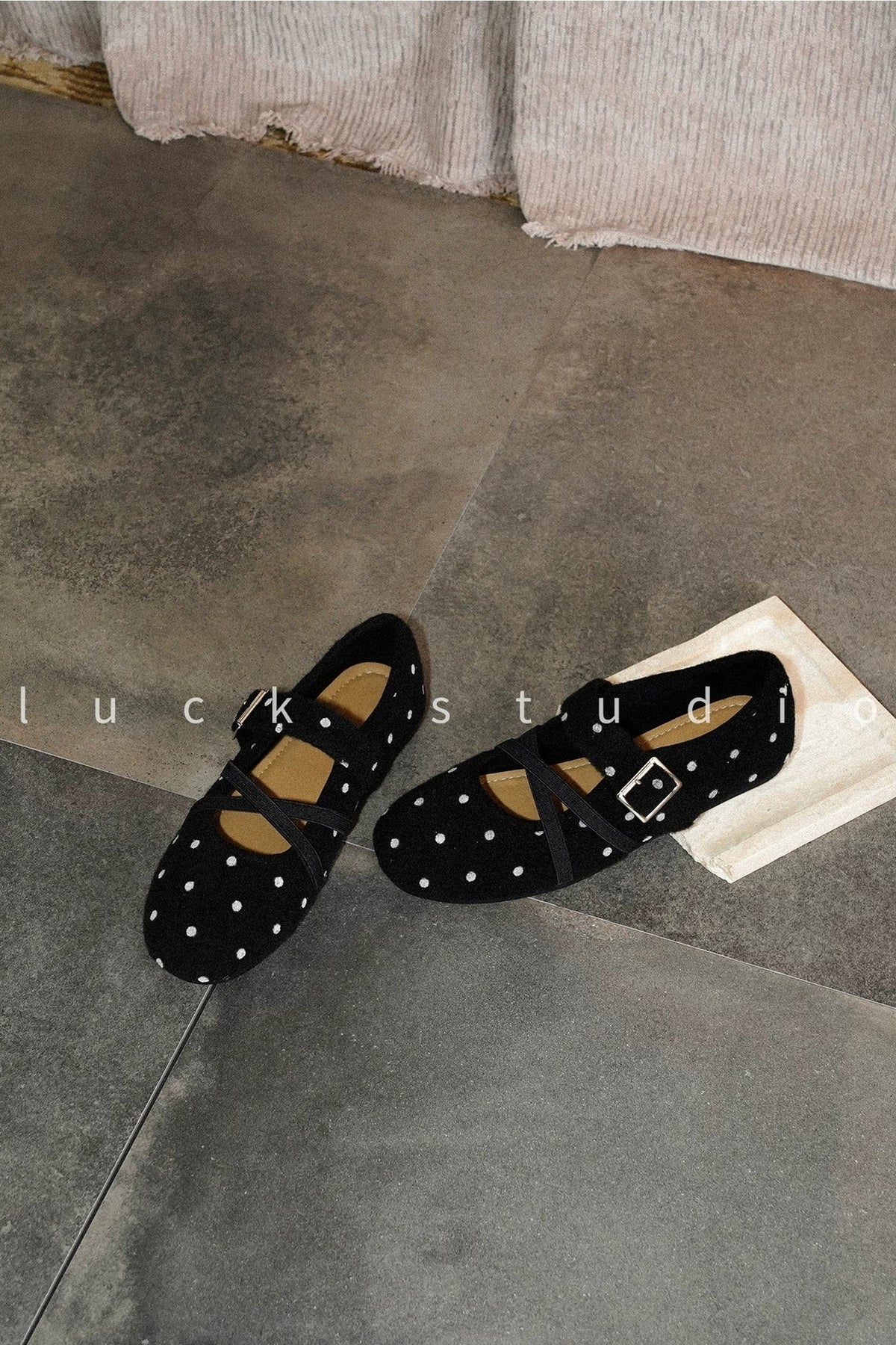 Round Toe Polka Dot Mary Jane Shoes
