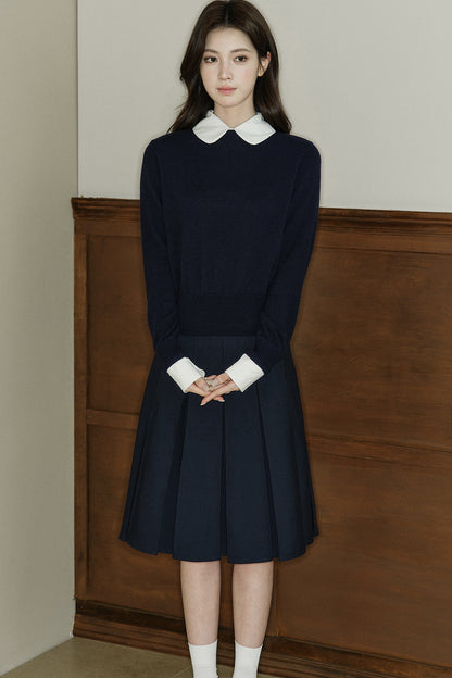 A-Line Pleated Skirt