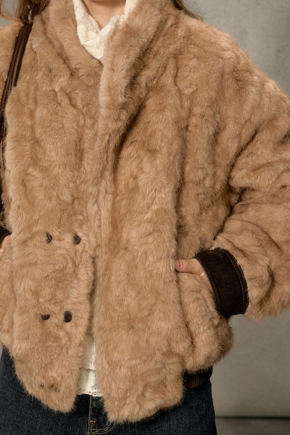 Reversible Faux Suede Plush Jacket
