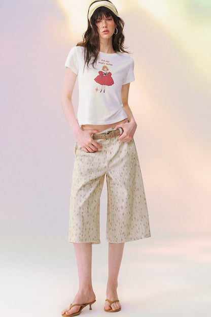 Spotted Deer Denim Pants