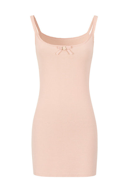 X-Line 3D Bow Tencel Wool Knit Camisole and Dress Set