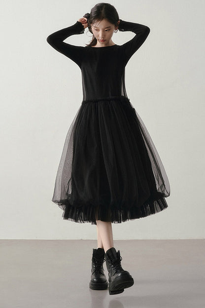 Ballet Style Solid Long Sleeve Top