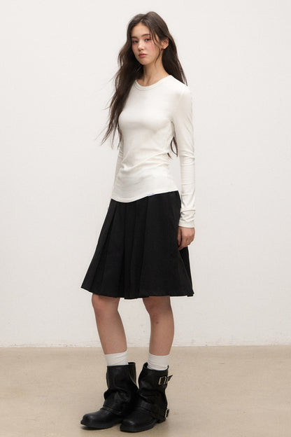 White Wool Knit Top Set-Up