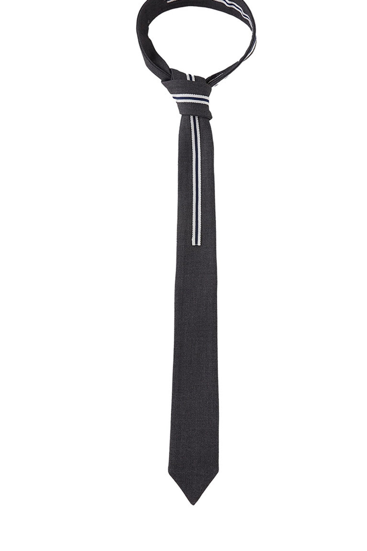 Weiße Baumwollbluse mit Bubikragen