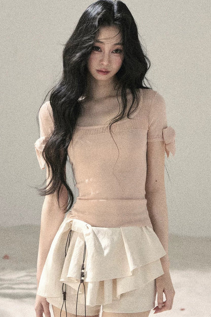크롭 컷아웃 탑