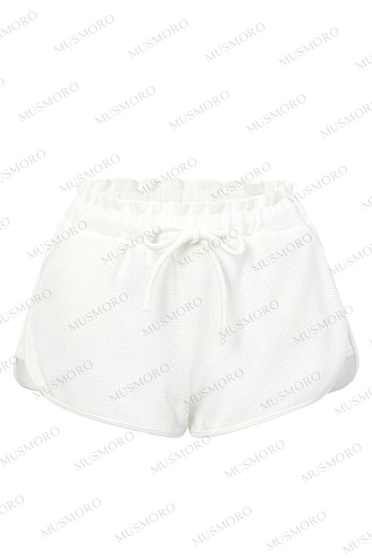 Pleated Floral Wide-Leg Shorts