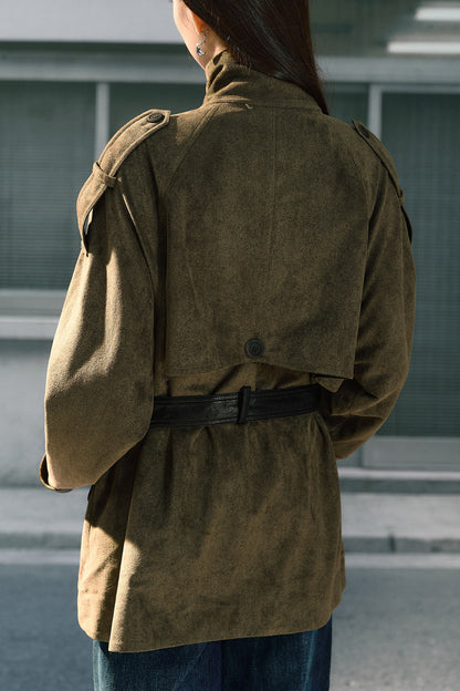 Suede Belted Jacket