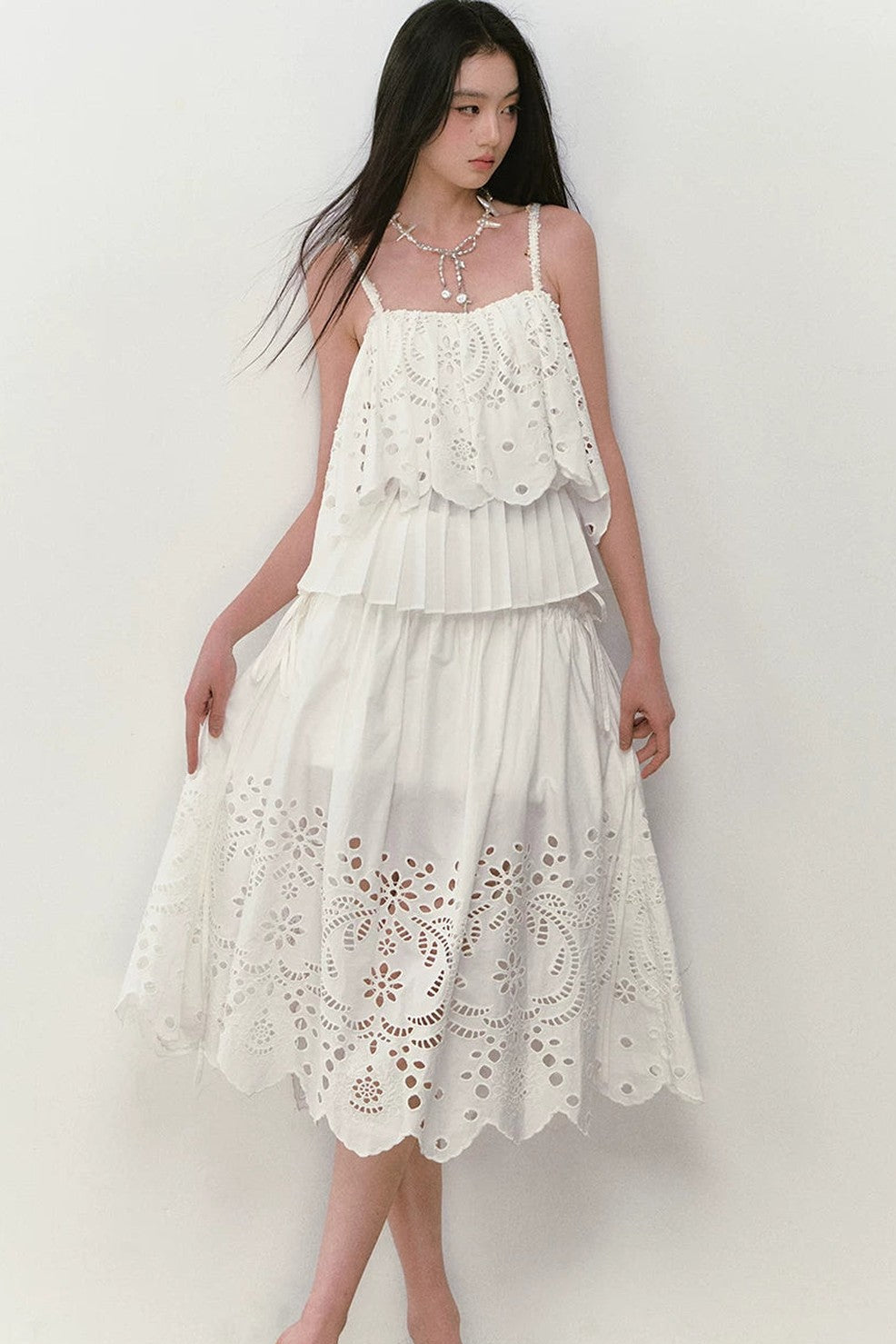 3D Hollow-Out Embroidery Camisole Top