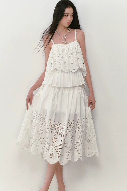 3D Hollow-Out Embroidery Camisole Top