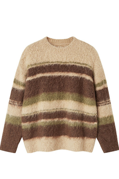 Color-Block Striped Sweater
