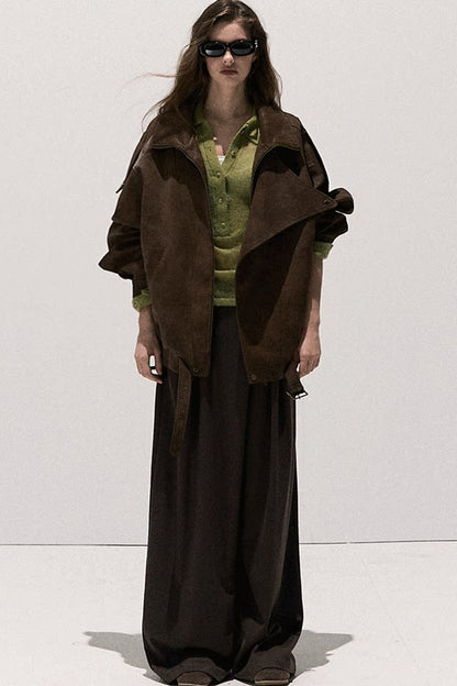 Suede Texture Leather Jacket